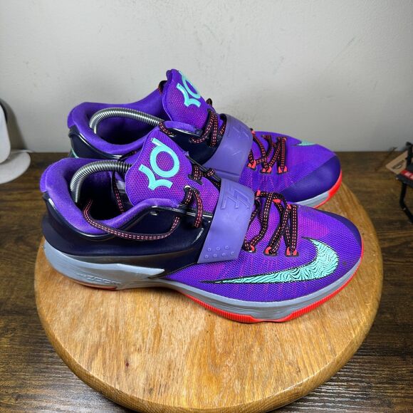 Nike KD 7 Lightning 534 Mens Size 10.5 Purple Gray Sneakers Shoes 653996-535